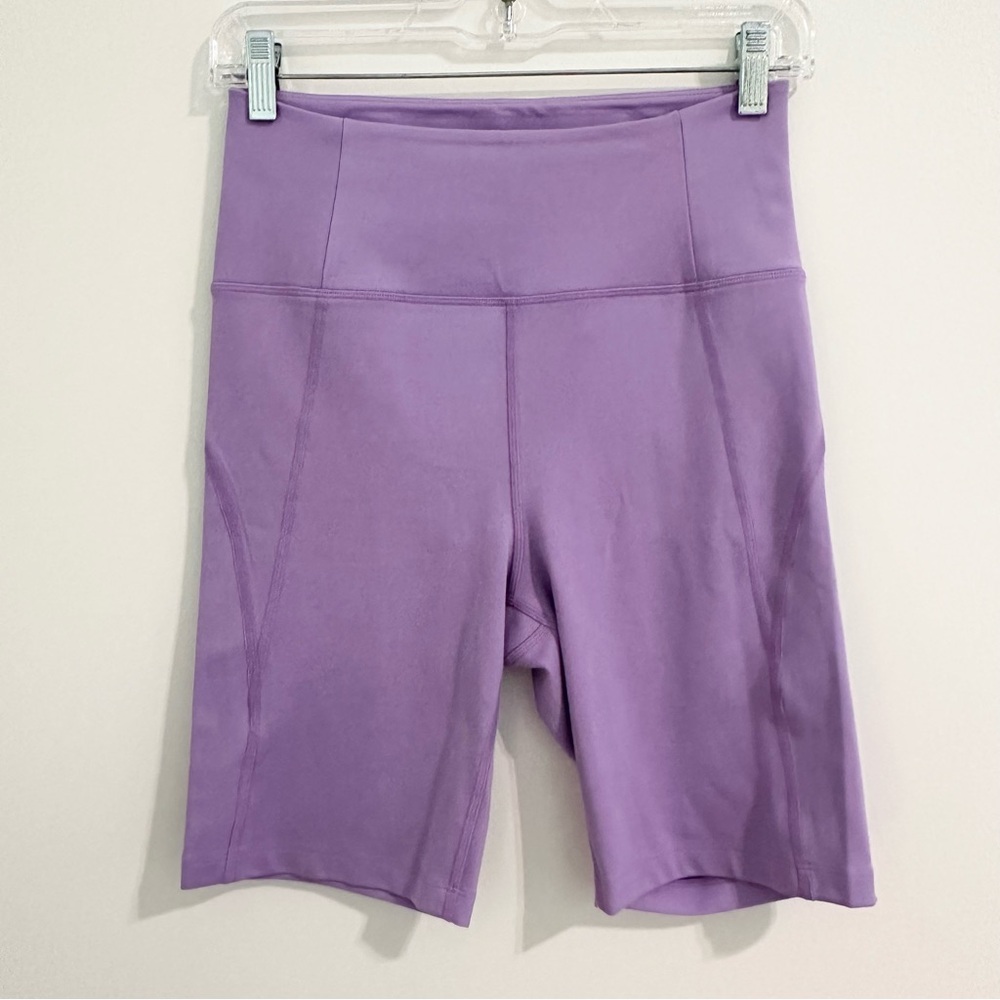 Girl Friend Collective High Rise Bike Shorts Lavender Purple Sustainable Medium
